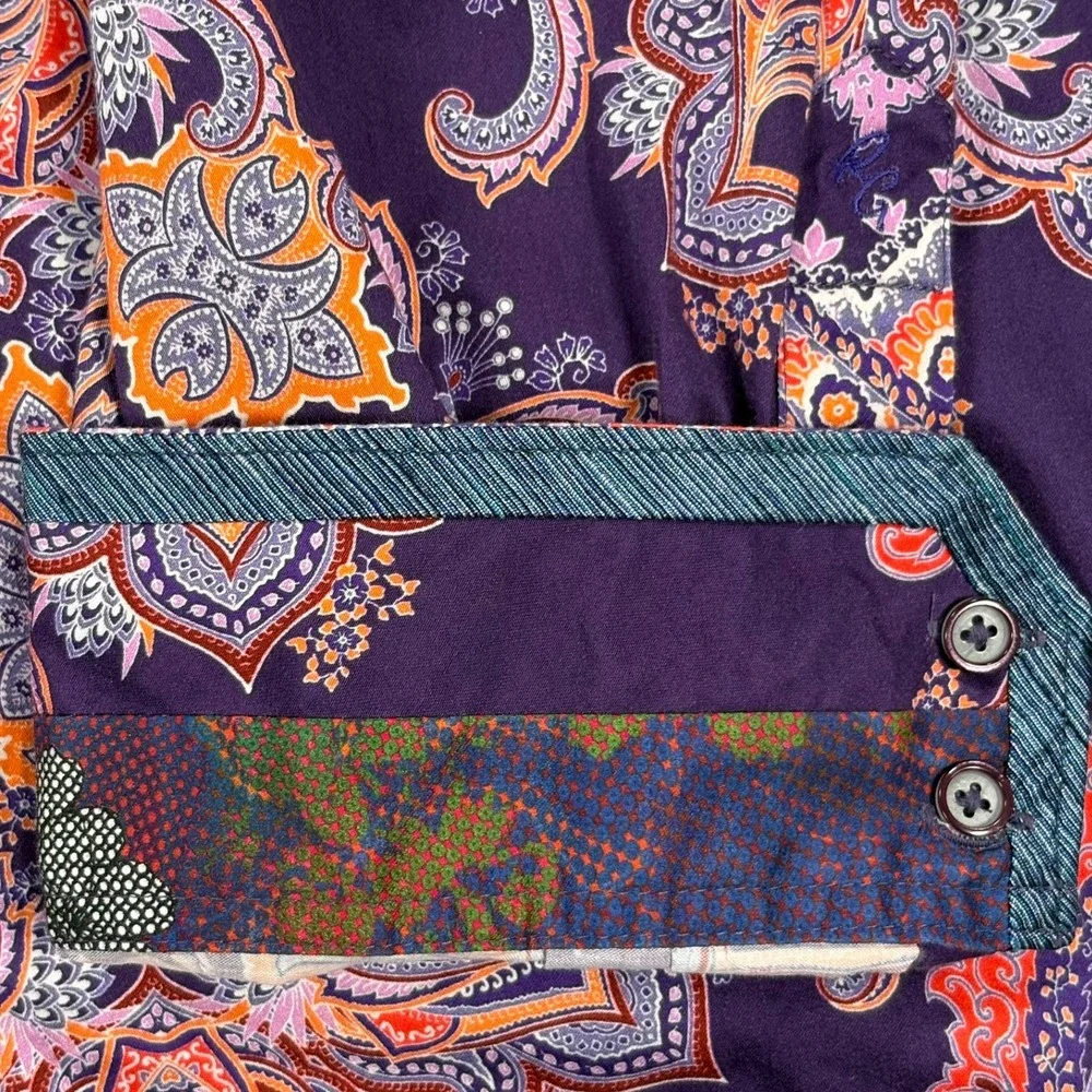 Robert Graham Casino Royale Shirt Mens 4XL Purple Paisley Ornamental Medallion